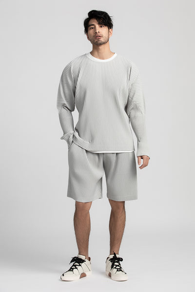 Pantalones Cortos Casuales Holgados con Cintura Elástica y Pliegues para Hombre - Image 23