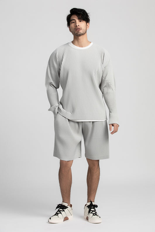 Pantalones Cortos Casuales Holgados con Cintura Elástica y Pliegues para Hombre - Image 23