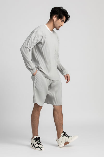 Pantalones Cortos Casuales Holgados con Cintura Elástica y Pliegues para Hombre - Image 25