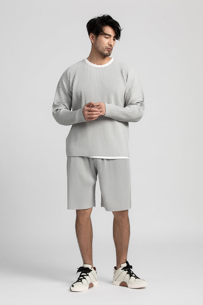 Pantalones Cortos Casuales Holgados con Cintura Elástica y Pliegues para Hombre - Image 26