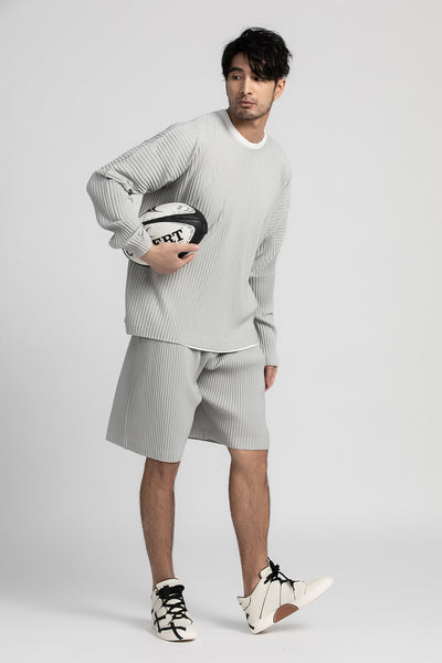 Pantalones Cortos Casuales Holgados con Cintura Elástica y Pliegues para Hombre - Image 28