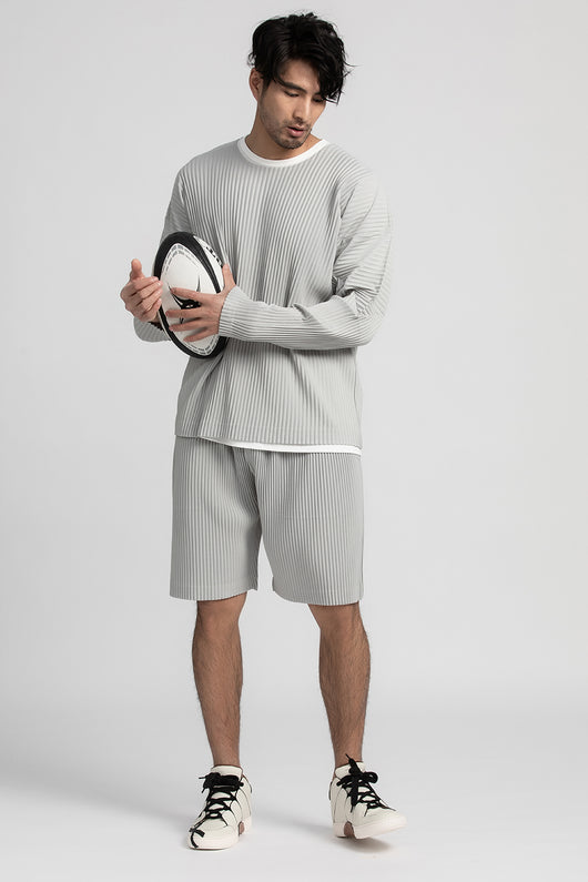 Pantalones Cortos Casuales Holgados con Cintura Elástica y Pliegues para Hombre - Image 29