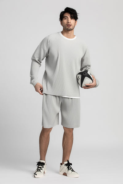 Pantalones Cortos Casuales Holgados con Cintura Elástica y Pliegues para Hombre - Image 30