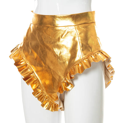 Shorts de Cuero PU para Mujer con Detalles de Madera - Image 35