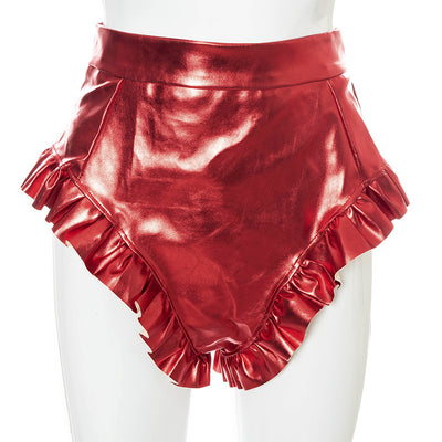 Shorts de Cuero PU para Mujer con Detalles de Madera - Image 37