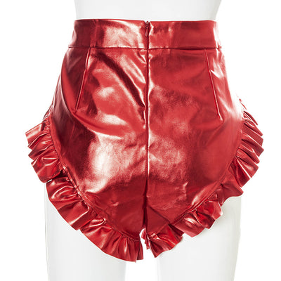 Shorts de Cuero PU para Mujer con Detalles de Madera - Image 38
