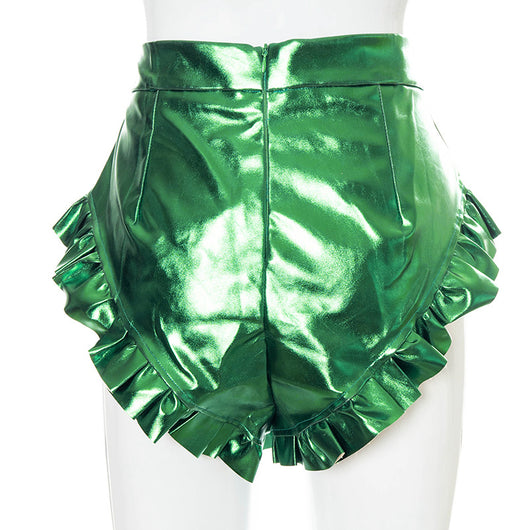 Shorts de Cuero PU para Mujer con Detalles de Madera - Image 40