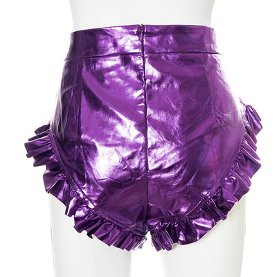 Shorts de Cuero PU para Mujer con Detalles de Madera - Image 42