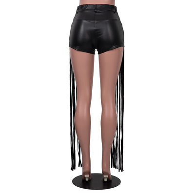 Pantalones Cortos de Cuero PU Dunhuang Mandy con Flecos para Mujer - Image 20