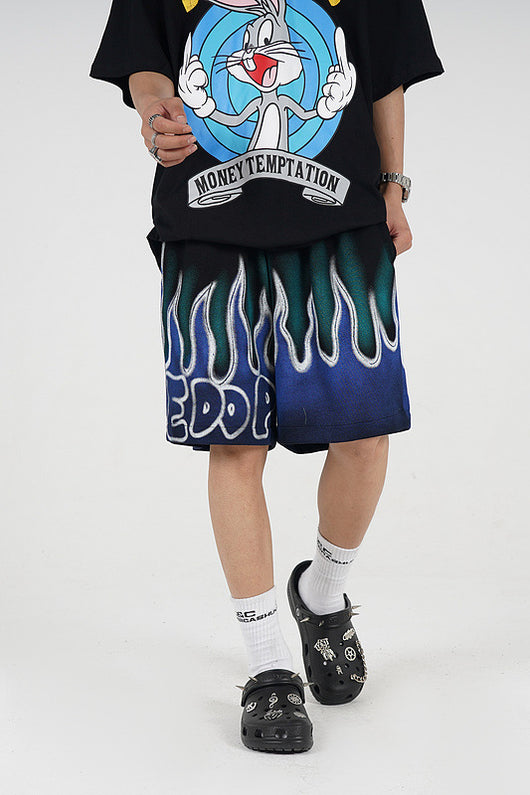 Shorts Deportivos Street Flame con Diseño Graffiti Urbano - Image 7