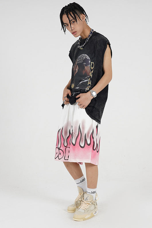 Shorts Deportivos Street Flame con Diseño Graffiti Urbano - Image 9