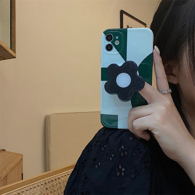 Funda para Celular Geométrica Verde Oscuro con Soporte - Image 8