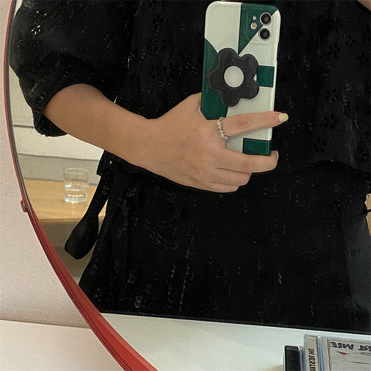 Funda para Celular Geométrica Verde Oscuro con Soporte - Image 12