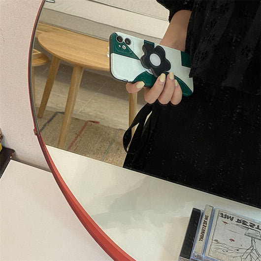 Funda para Celular Geométrica Verde Oscuro con Soporte - Image 13