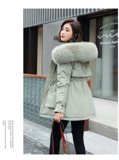 Abrigo Acolchado Oversize con Cuello de Pelaje para Mujer - Talla Plus - Image 10