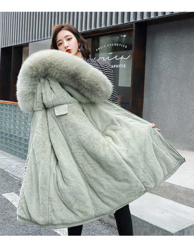 Abrigo Acolchado Oversize con Cuello de Pelaje para Mujer - Talla Plus - Image 11
