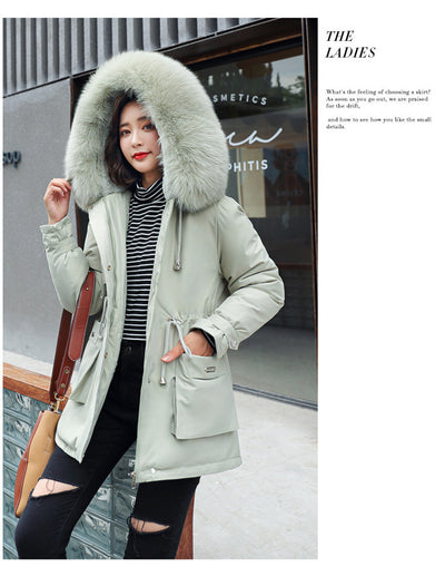 Abrigo Acolchado Oversize con Cuello de Pelaje para Mujer - Talla Plus - Image 12