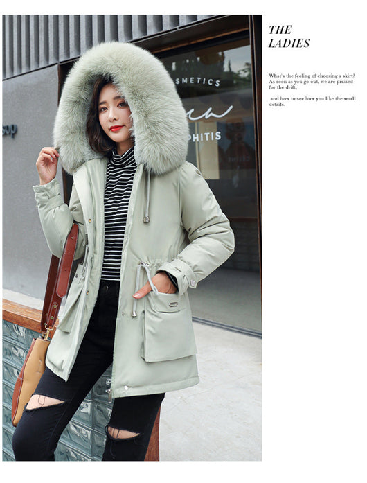 Abrigo Acolchado Oversize con Cuello de Pelaje para Mujer - Talla Plus - Image 12
