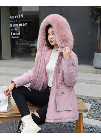 Abrigo Acolchado Oversize con Cuello de Pelaje para Mujer - Talla Plus - Image 13
