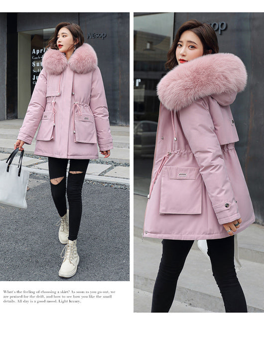Abrigo Acolchado Oversize con Cuello de Pelaje para Mujer - Talla Plus - Image 14