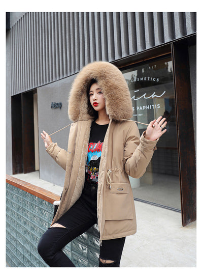Abrigo Acolchado Oversize con Cuello de Pelaje para Mujer - Talla Plus - Image 16