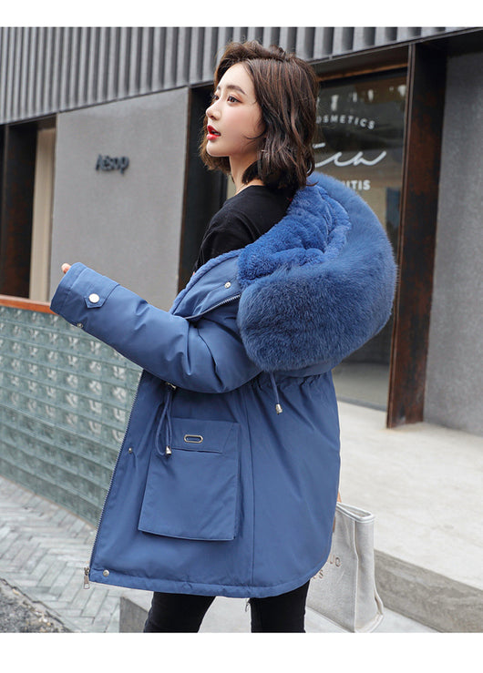 Abrigo Acolchado Oversize con Cuello de Pelaje para Mujer - Talla Plus - Image 20