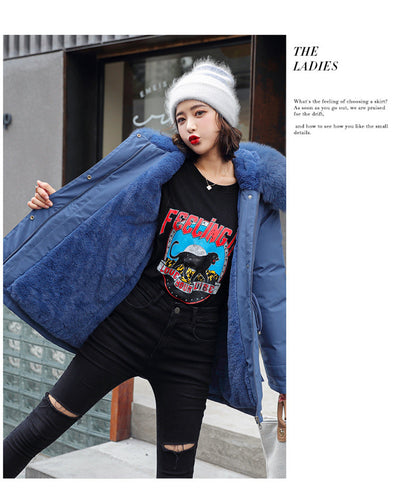 Abrigo Acolchado Oversize con Cuello de Pelaje para Mujer - Talla Plus - Image 22