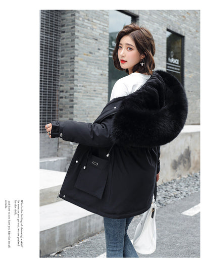 Abrigo Acolchado Oversize con Cuello de Pelaje para Mujer - Talla Plus - Image 24