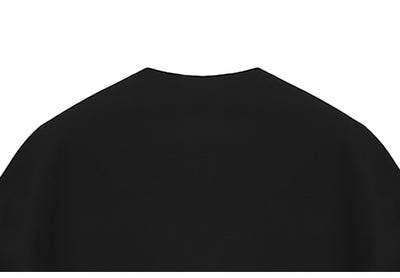 Blusa Suelta Azul Marino con Cuello Bordado de Manga Corta - Image 10