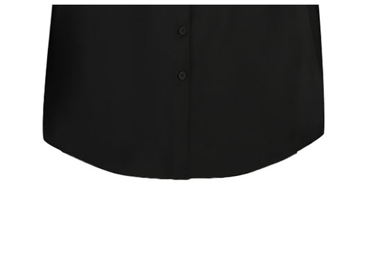 Blusa Suelta Azul Marino con Cuello Bordado de Manga Corta - Image 14