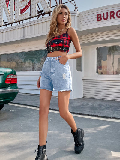 Shorts Sueltos de Cintura Alta con Pierna Ancha para Mujer - Image 10