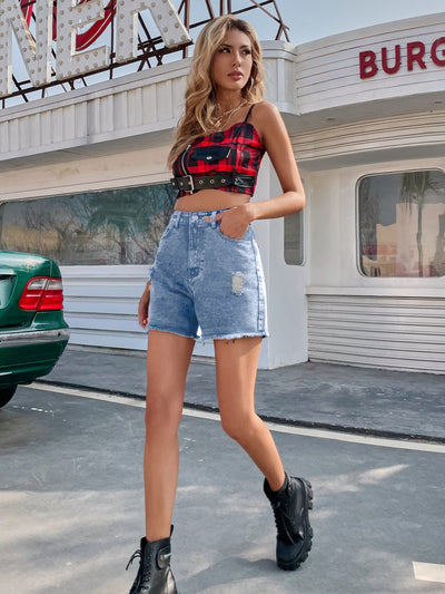 Shorts Sueltos de Cintura Alta con Pierna Ancha para Mujer - Image 16