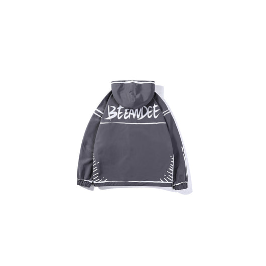 Chamarra Hoodie Graffiti con Líneas de Gancho - Tendencia Japonesa Primavera - Image 14
