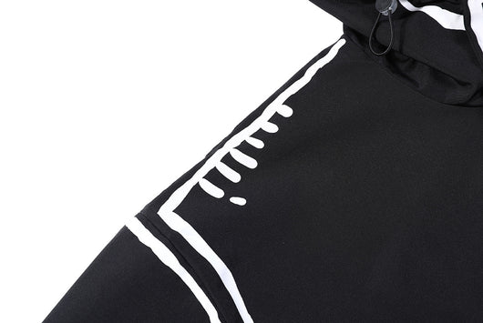 Chamarra Hoodie Graffiti con Líneas de Gancho - Tendencia Japonesa Primavera - Image 23