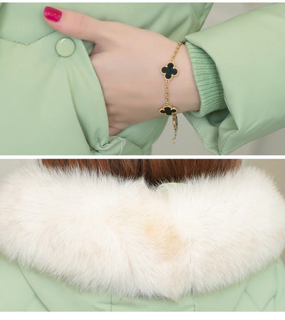 Chaqueta Acolchada de Invierno con Cuello de Pelaje Grande - Image 10