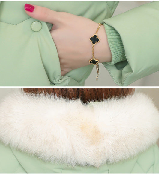 Chaqueta Acolchada de Invierno con Cuello de Pelaje Grande - Image 10