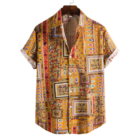 Camisa Casual Estampada para Hombre con Cuello Solapa - Image 9