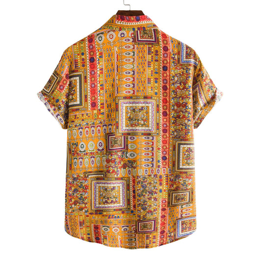Camisa Casual Estampada para Hombre con Cuello Solapa - Image 10