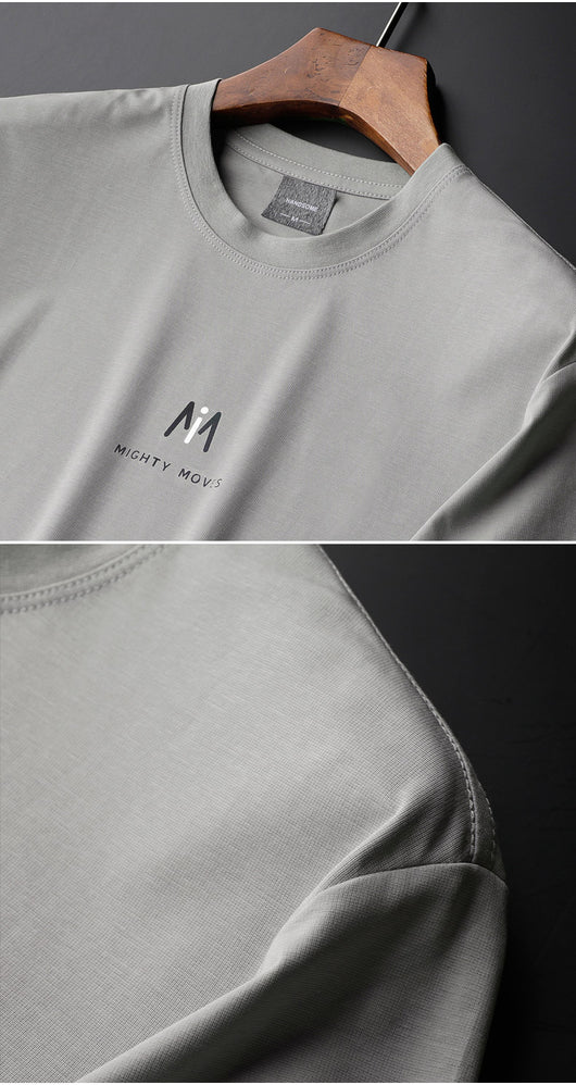Camiseta Casual Hombre Manga Corta Algodón Mercerizado Estilo Coreano - Image 8