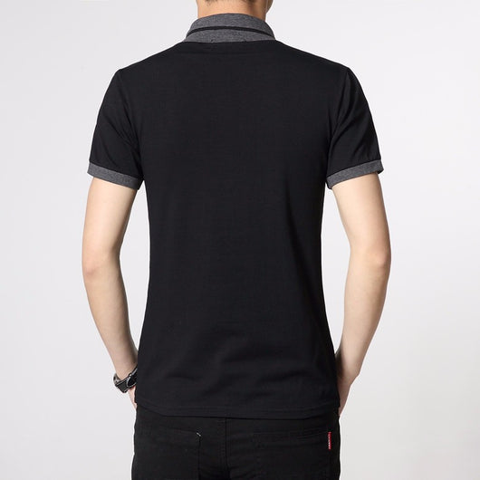 Playera Casual de Cuello Redondo con Combinación de Colores para Hombre - Image 10