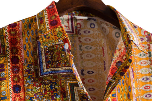 Camisa Casual Estampada para Hombre con Cuello Solapa - Image 11