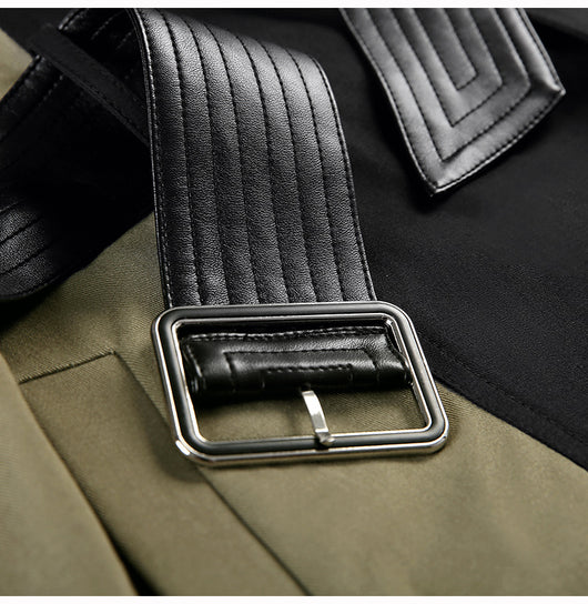 Gabardina Retro con Combinación de Colores Estilo Británico para Mujer - Image 16