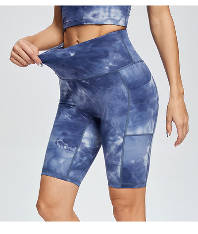 Pantalones Yoga Cintura Alta Tie Dye sin Marcas Incómodas - Image 9