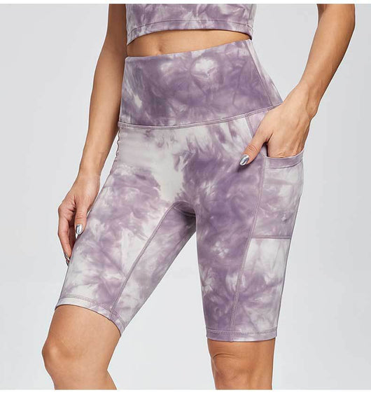 Pantalones Yoga Cintura Alta Tie Dye sin Marcas Incómodas - Image 11