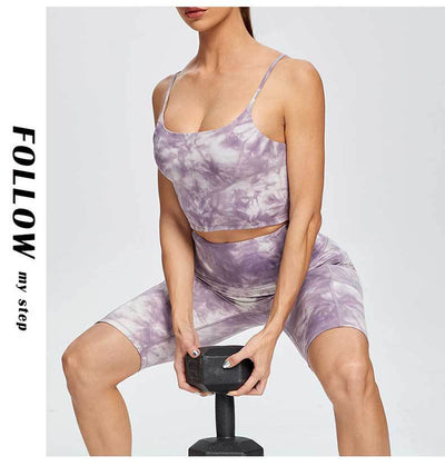 Pantalones Yoga Cintura Alta Tie Dye sin Marcas Incómodas - Image 12