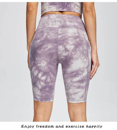 Pantalones Yoga Cintura Alta Tie Dye sin Marcas Incómodas - Image 13