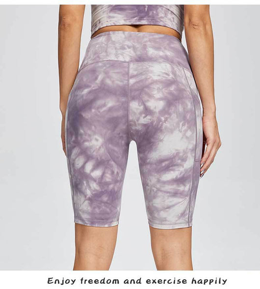 Pantalones Yoga Cintura Alta Tie Dye sin Marcas Incómodas - Image 13