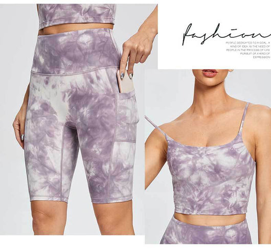 Pantalones Yoga Cintura Alta Tie Dye sin Marcas Incómodas - Image 14