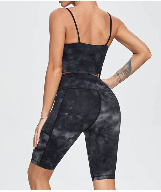 Pantalones Yoga Cintura Alta Tie Dye sin Marcas Incómodas - Image 16