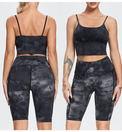 Pantalones Yoga Cintura Alta Tie Dye sin Marcas Incómodas - Image 17
